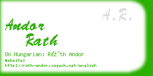 andor rath business card